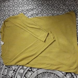 J. JILL chartreuse retro boatneck tunic. Size M.